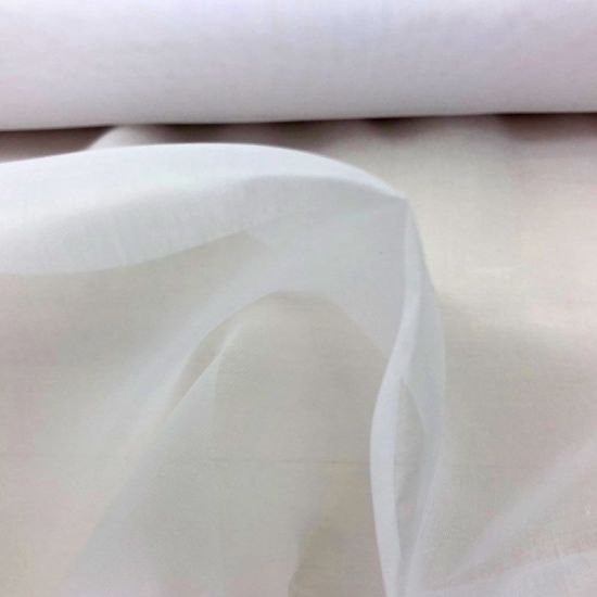 Tela Organdí suizo en blanco. Ancho 150 cm - 3