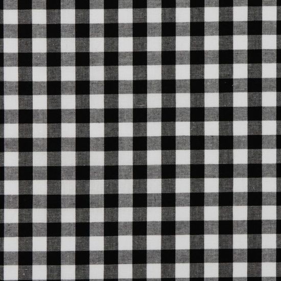 Telas Vichy Classic Negro de Algodón. Ancho 150 cm - 1