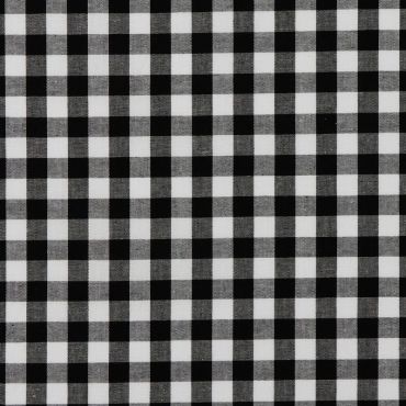 Telas Vichy Classic Negro de Algodón. Ancho 150 cm - 1