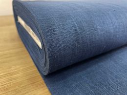 Lino azul índigo washed con cuerpo. Ancho 140 cm - 1 2