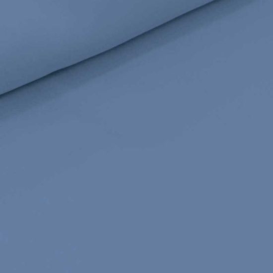 Popelín liso azul denim . Ancho 150 cm - 1