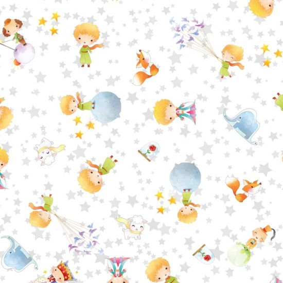 Popelín infantil exclusivo El Principito. Ancho 145 cm - 1