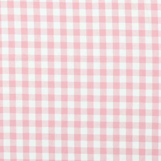 Telas Vichy Classic Rosa 1 cm Algodón. Ancho 150 cm - 1