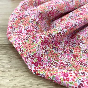 Voile Carmen Fucsia y Naranja Estampado Digital. Ancho 150 cm - 2