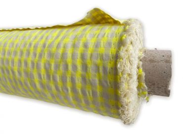 Vichy Seersucker Bicolor Amarillo Fluor 6 mm  - Ancho 150 cm - 4