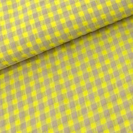 Vichy Seersucker Bicolor Amarillo Fluor 6 mm  - Ancho 150 cm - 1
