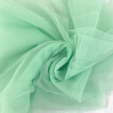 Tul tacto de seda verde menta. Ancho 150 cm - 2
