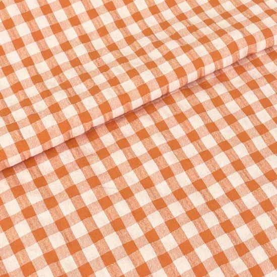 Vichy Seersucker Bicolor Carrot Cake 6 mm  - Ancho 150 cm - 1