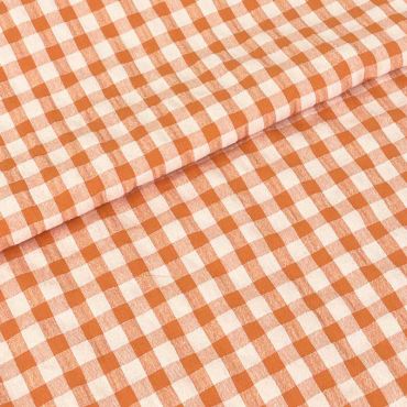 Vichy Seersucker Bicolor Carrot Cake 6 mm  - Ancho 150 cm - 1