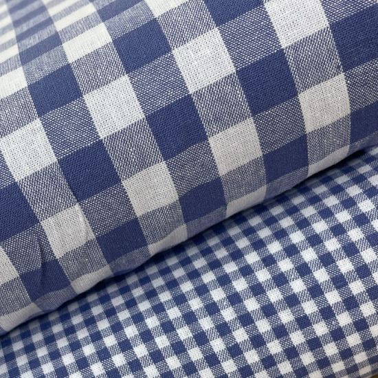 Telas Vichy Classic Azul Lavanda. Ancho 150 cm - 1