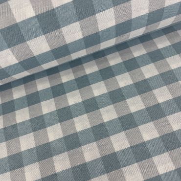 Vichy Mariola Azulado y Gris. Ancho 280 cm - 1
