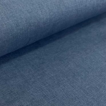 Lino Azul Denim Washed con Cuerpo. Ancho 140 cm - 1