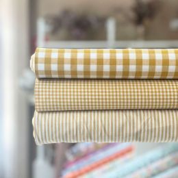 Telas Vichy Classic Ocre. Ancho 150 cm - 1 2