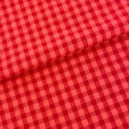 Vichy Seersucker Bicolor Azafrán y Cherry 6 mm 2