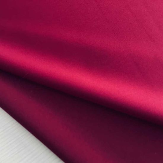 Retal 90 cm Satén Crepé Strech Doble Color Granate - Colección Milán. Ancho 145 cm - 1