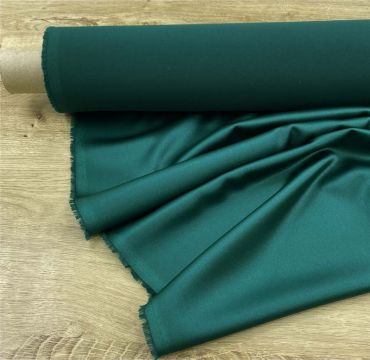 Satén Crepé Strech Doble Color Verde Oscuro - Colección Milán. Ancho 145 cm - 2