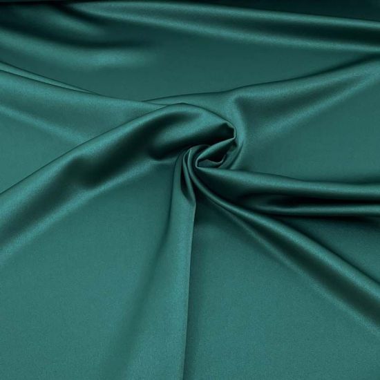 Satén Crepé Strech Doble Color Verde Oscuro - Colección Milán. Ancho 145 cm - 4