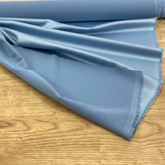 Satén Crepé Strech Doble Cara Azul Celeste - Colección Milán. Ancho 145 cm - 2