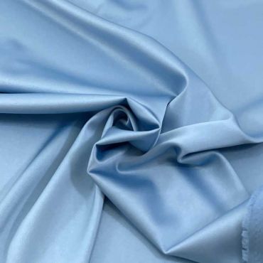 Satén Crepé Strech Doble Cara Azul Celeste - Colección Milán. Ancho 145 cm - 3