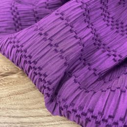 Bambula de Viscosa Fruncida Berenjena -  Ancho 140 cm. - 3