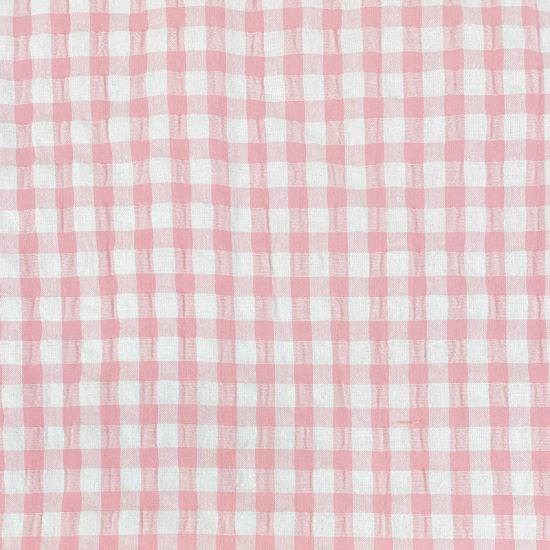 Vichy seersucker Rosa Claro 6 mm