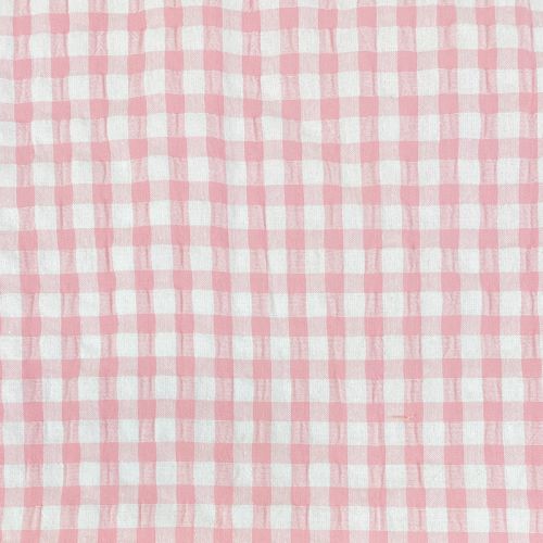 Vichy seersucker Rosa Claro 6 mm
