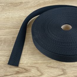 Cinta de Espiga de Algodón Negro 3 cm