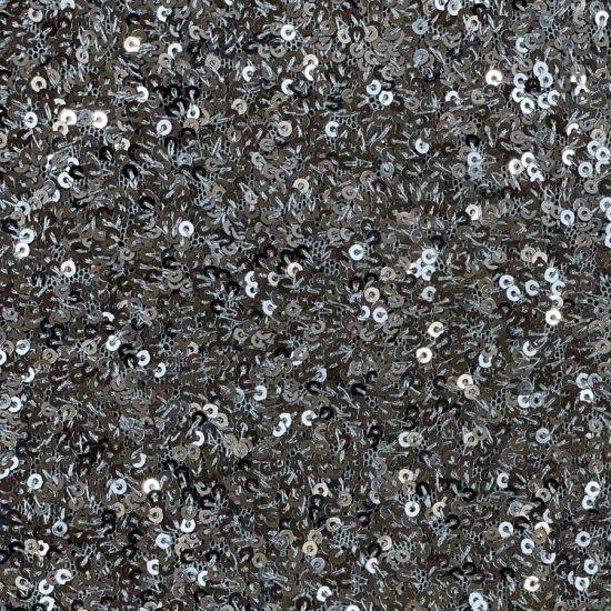 Tela lentejuela plata sobre gris