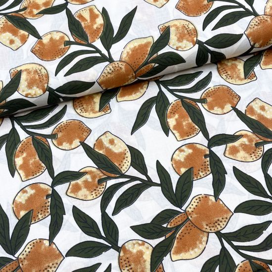 Algodón Blockprint Alma Limones