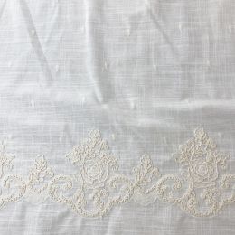 Lino Algodón Alma con Cenefas Bordadas  5 2