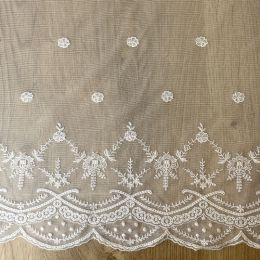 Tul Montilla Cenefas Bordadas Blanco