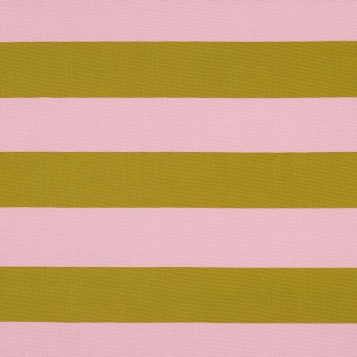 Loneta Canvas Rayas Rosa y Verde Oliva