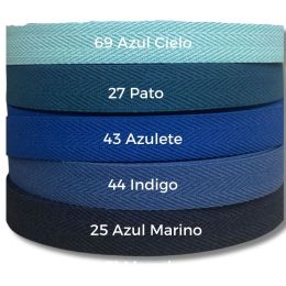 Cinta de Espiga 3 cm Azules