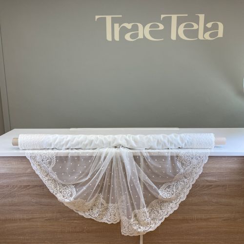 Tul Lola Cenefas Bordadas - Ancho 135 cm  5