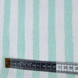 Semilino Rayas Verde Menta – Efecto Lino 2
