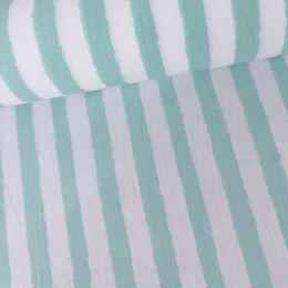 Semilino Rayas Verde Menta – Efecto Lino