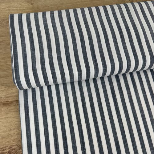 Viscosa Rayas 1 cm Navy 2