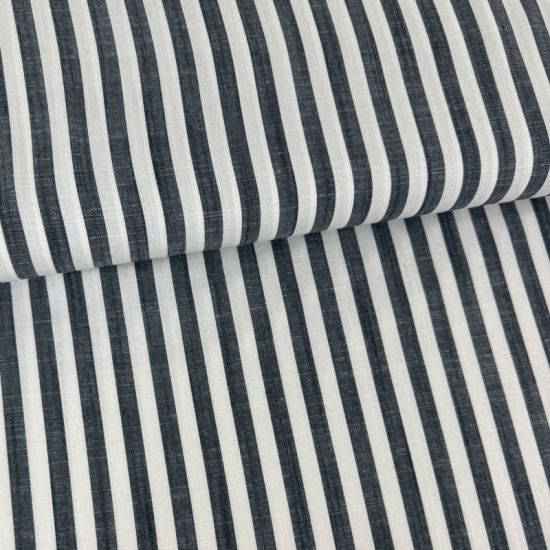 Viscosa Rayas 1 cm Navy 3