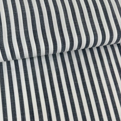 Viscosa Rayas 1 cm Navy 3