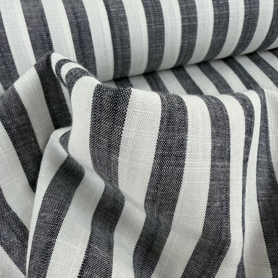Viscosa Rayas 1 cm Navy