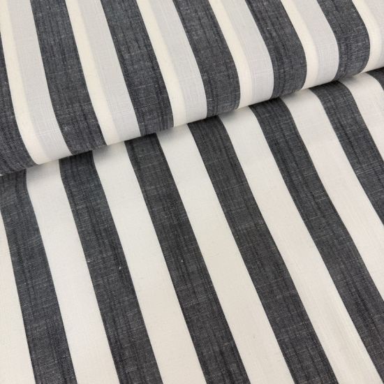 Viscosa Rayas 3 cm Navy. Ancho 145 cm 4