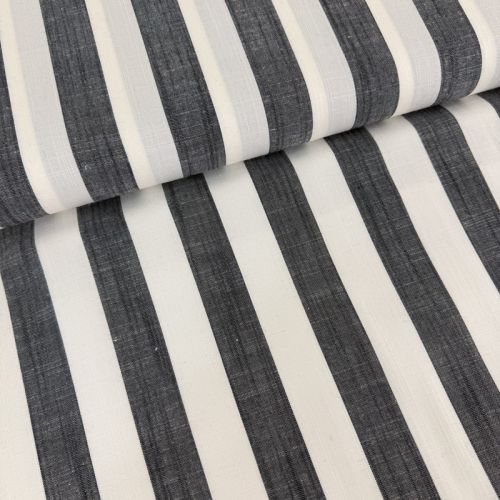 Viscosa Rayas 3 cm Navy. Ancho 145 cm 4