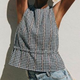 Vichy Jacquard Flores con Cenefa Navy 2