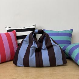 Loneta Canvas Rayas Rojo y Malva - Ancho 138 cm 2