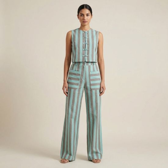 Raya Daniela bicolor Topo y Azul Cielo 2