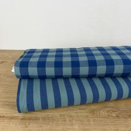 Vichy Algodón Rústico Azul 3 cm 2