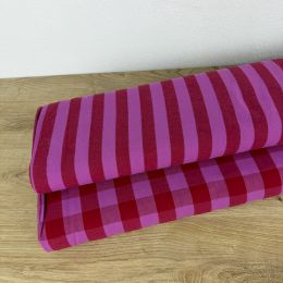 Vichy Algodón Rústico Rojo y Fucsia 3 cm 2