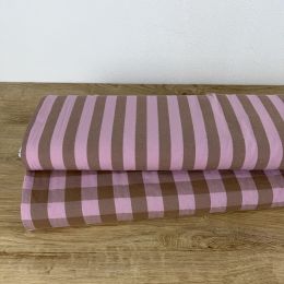 Vichy Algodón Rústico Rosa y Marrón 2