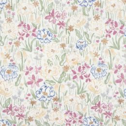 Popelín Flores Tavira Pastel. Ancho 145 cm