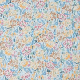 Popelín Flores Tavira Azul. Ancho 145 cm